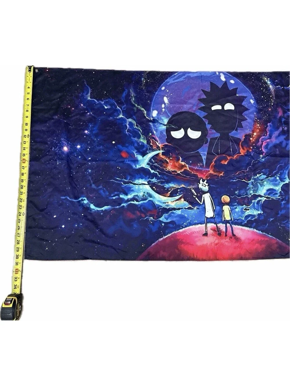Rick And Morty Galaxy Universe Starry Science Space Wall Tapestry 54”x30”